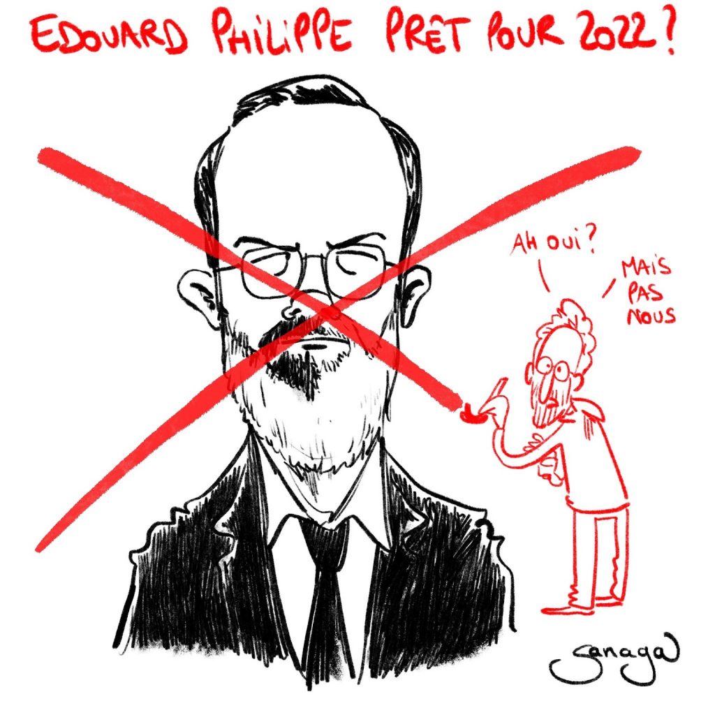 dessin presse humour Édouard Philippe image drôle présidentielle 2022 horizons