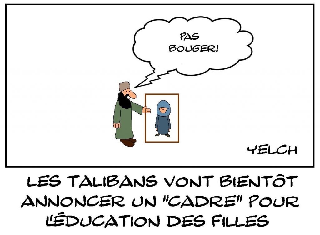 dessins humour Afghanistan Taliban image drôle cadre éducation filles