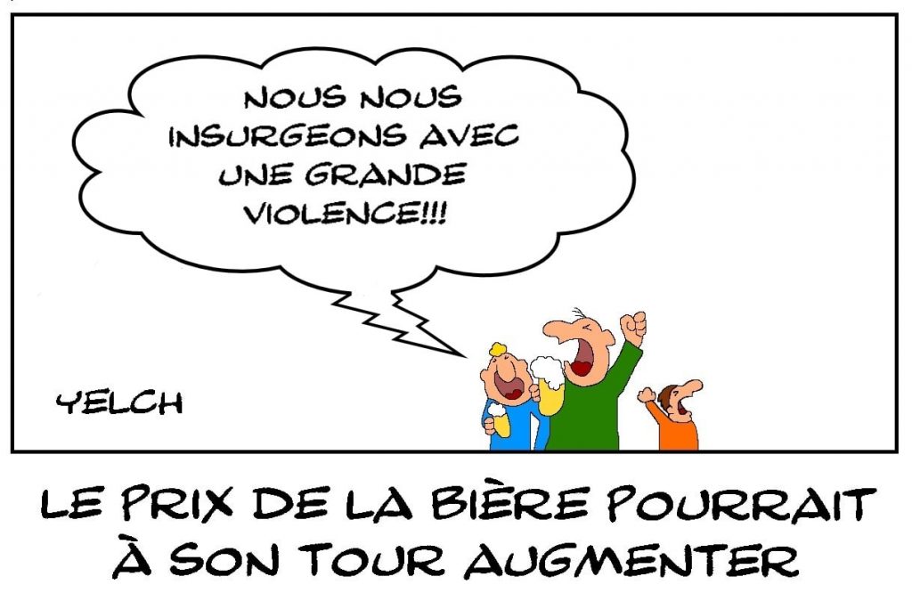 dessins humour inflation augmentation image drôle prix bière