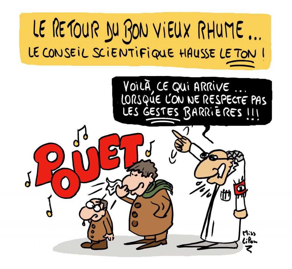 dessin presse humour santé retour rhume image drôle Conseil Scientifique