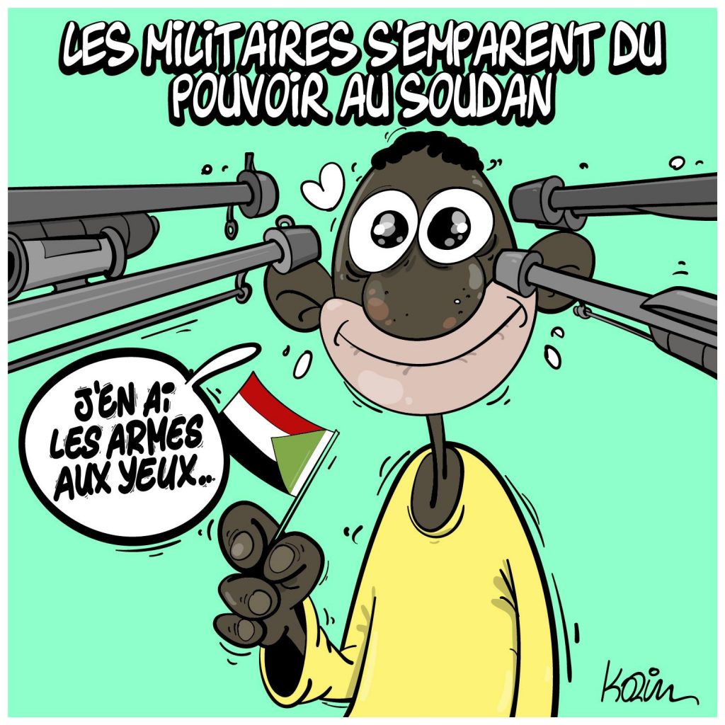 dessin presse humour Soudan image drôle coup d’état