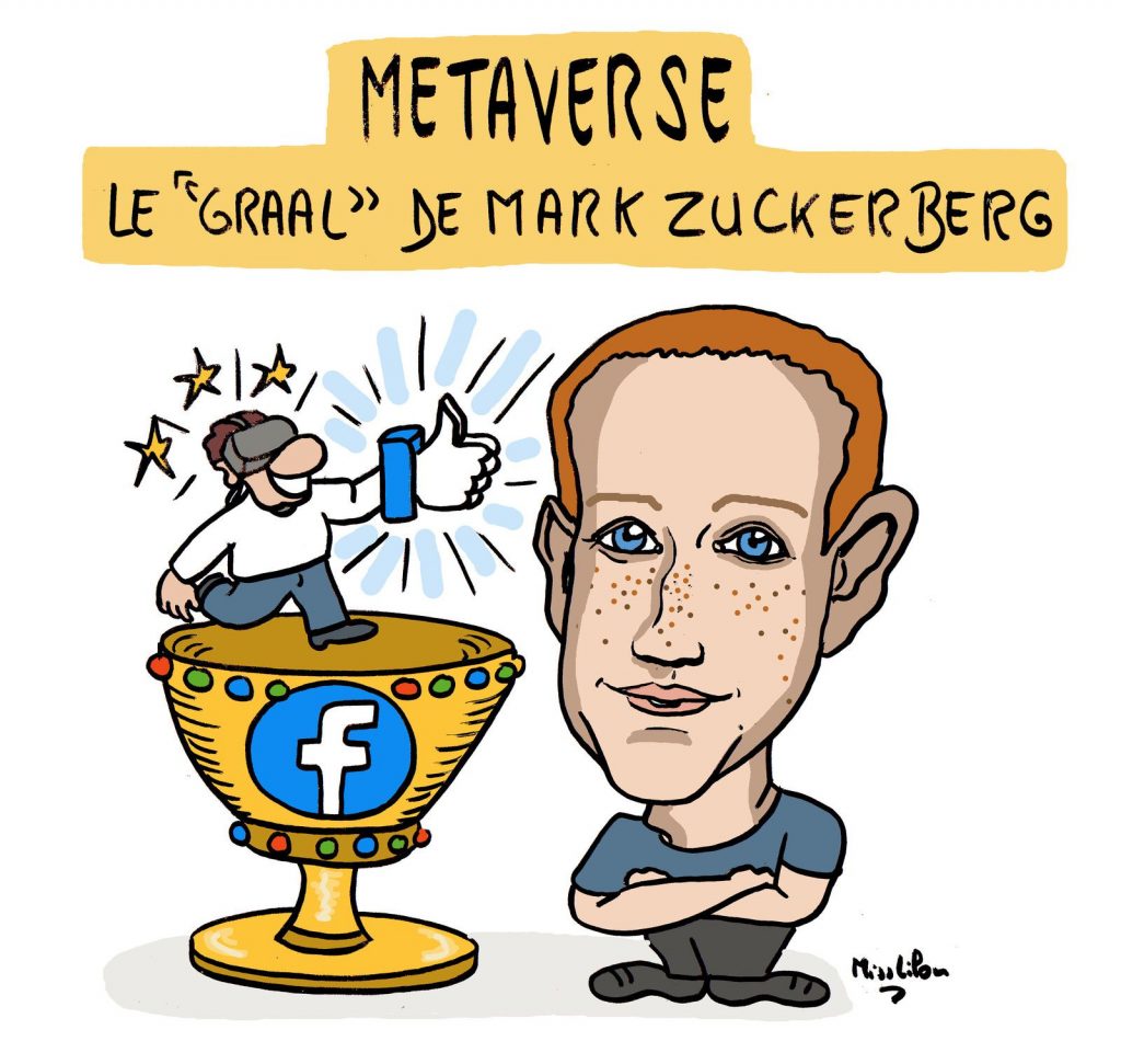 dessin presse humour Mark Zuckerberg image drôle Facebook Metaverse