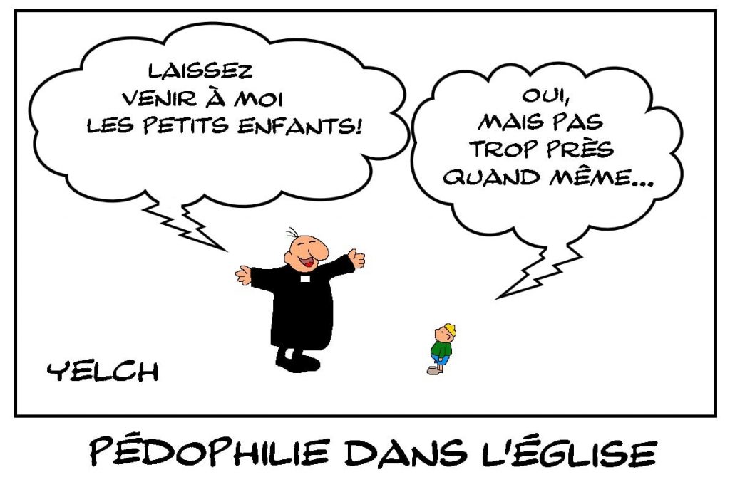 dessins humour rapport Sauvé image drôle pédophilie église