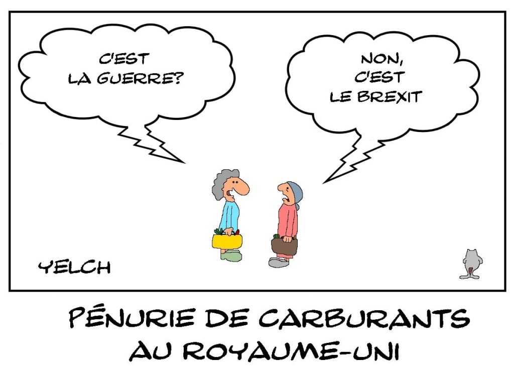 dessins humour Royaume-Uni Angleterre image drôle pénurie carburant Brexit essence