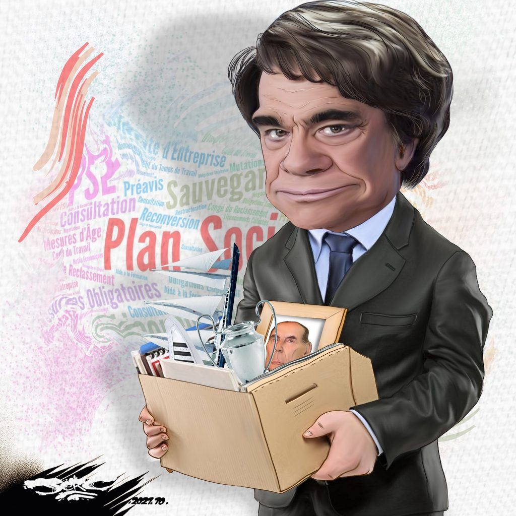 dessin presse humour décès Bernard Tapie image drôle plan social