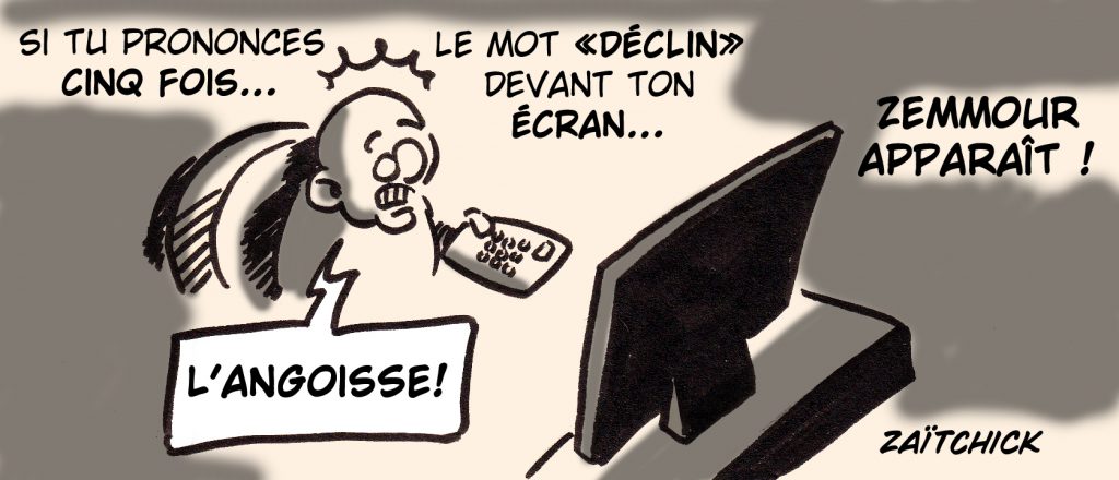 dessin presse humour Éric Zemmour Candyman image drôle présence médiatique