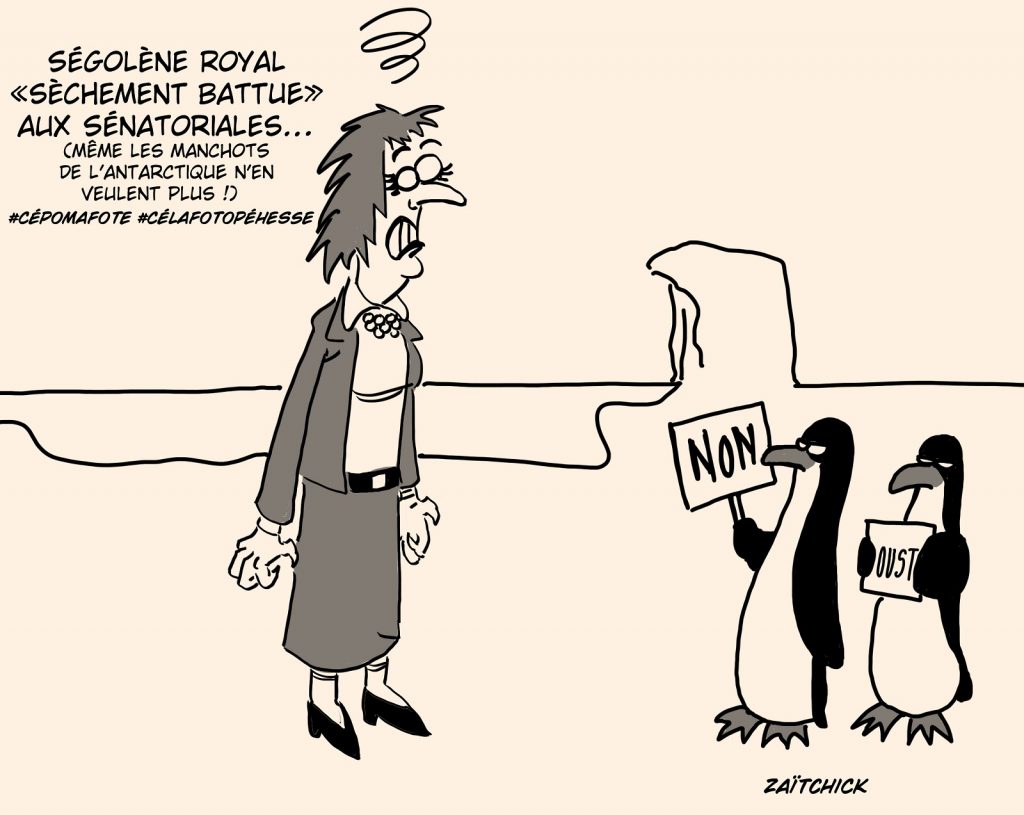 dessin presse humour Ségolène Royal image drôle défaite sénatoriales