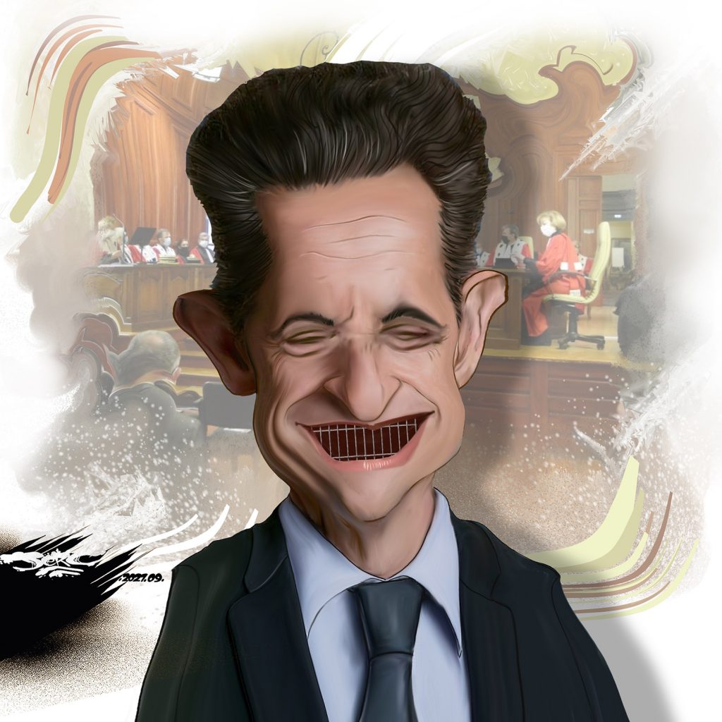 dessin presse humour Nicolas Sarkozy image drôle prison condamnation