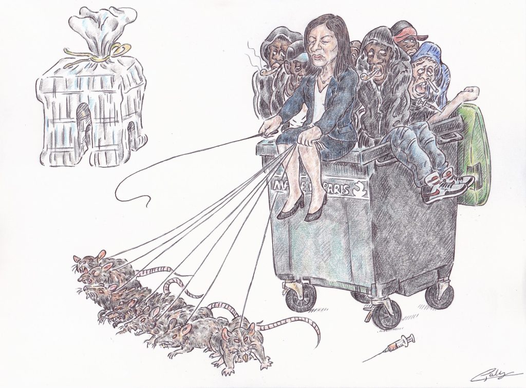 dessin presse humour Anne Hidalgo mairie Paris image drôle crack rats