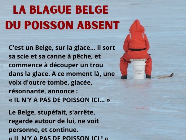 blague poisson, blague pêche, blague glace, blague patinoire, blague trou, blague découpe, humour drôle