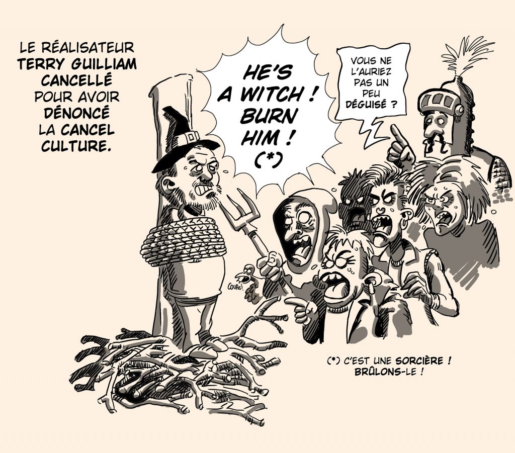 dessin presse humour Terry Gilliam image drôle dénonciation cancel culture
