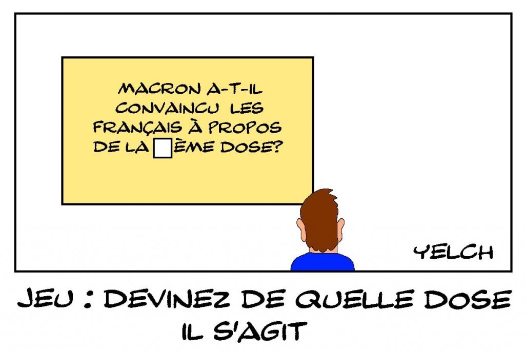 dessins humour Emmanuel Macron image drôle vaccination coronavirus troisième dose