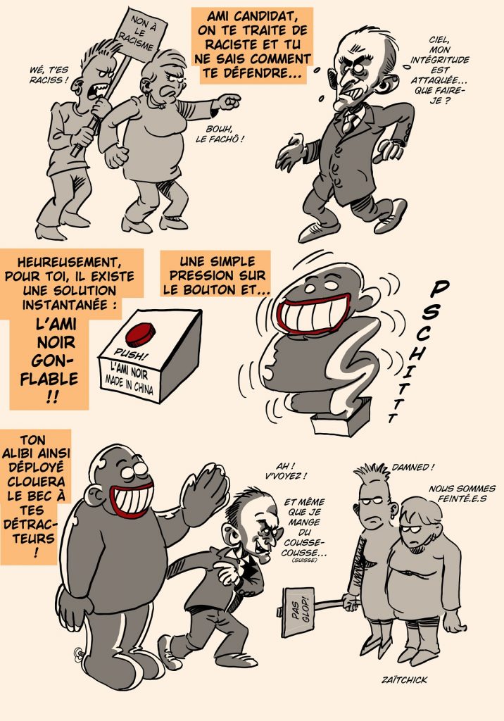 dessin presse humour Éric Zemmour image drôle défense racisme
