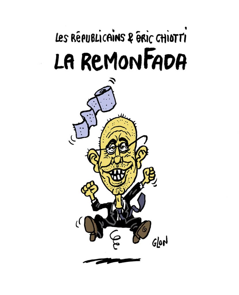 dessin presse humour présidentielle 2022 Les républicains image drôle Éric Ciotti remontada