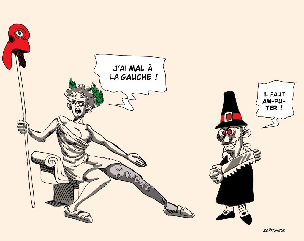 dessin presse humour Jean-Michel Blanquer image drôle allégorie wokisme médecin Molière