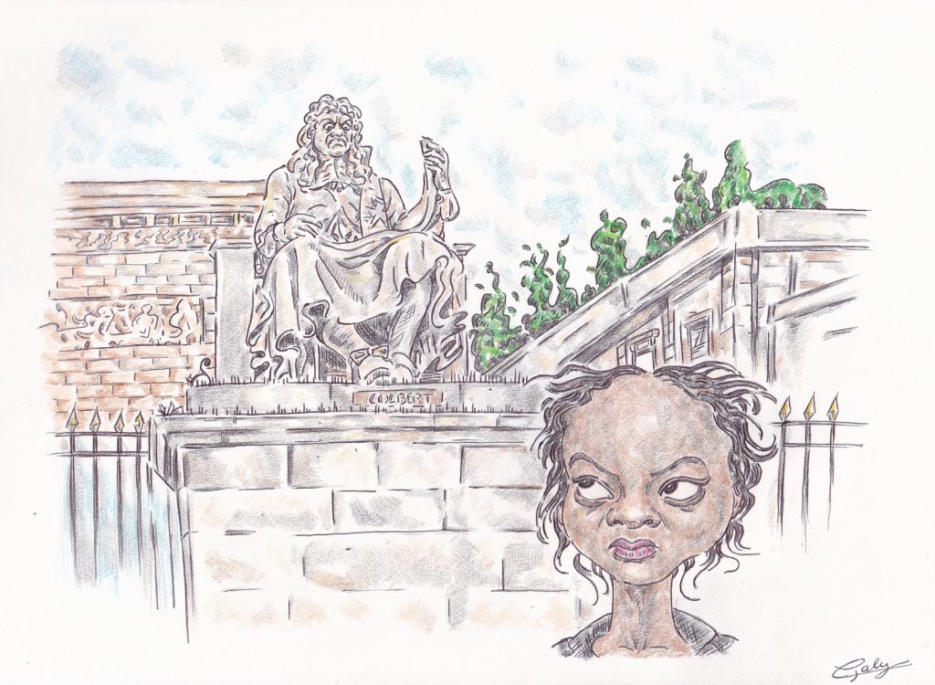 dessin presse humour Rama Yade statue Colbert image drôle micro-agression