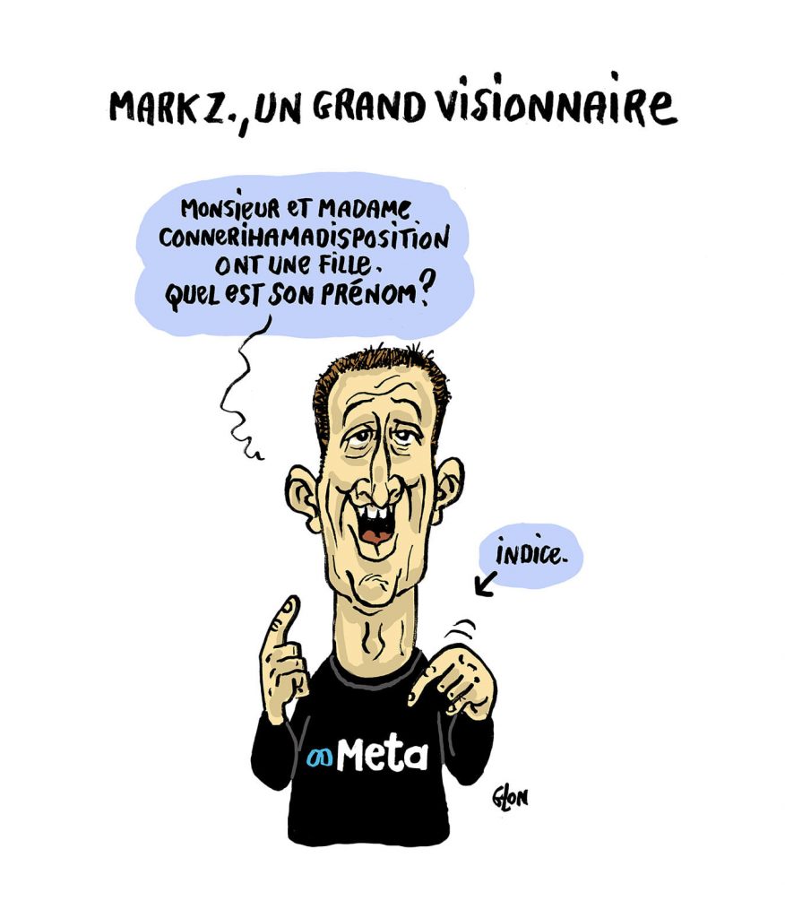 dessin presse humour Mark Zuckerberg image drôle Facebook Metaverse Meta