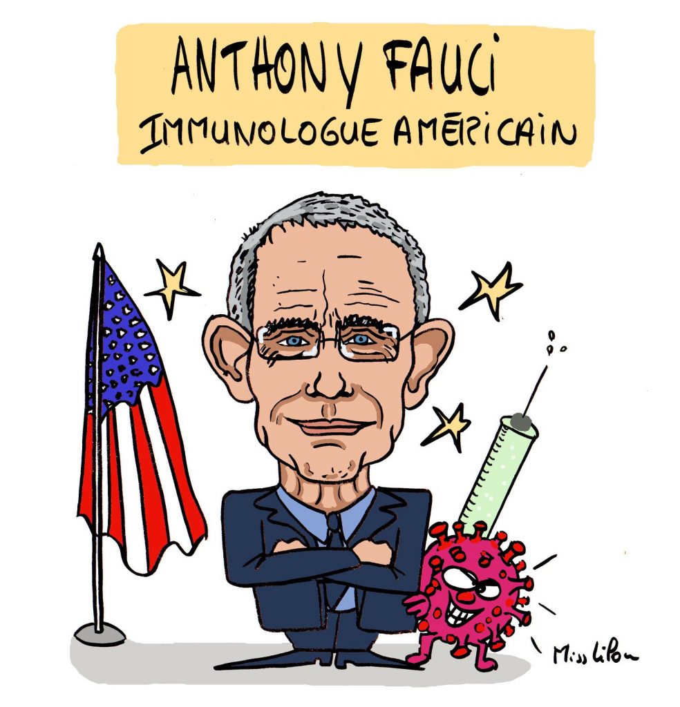 dessin presse humour Anthony Fauci image drôle coronavirus complotisme