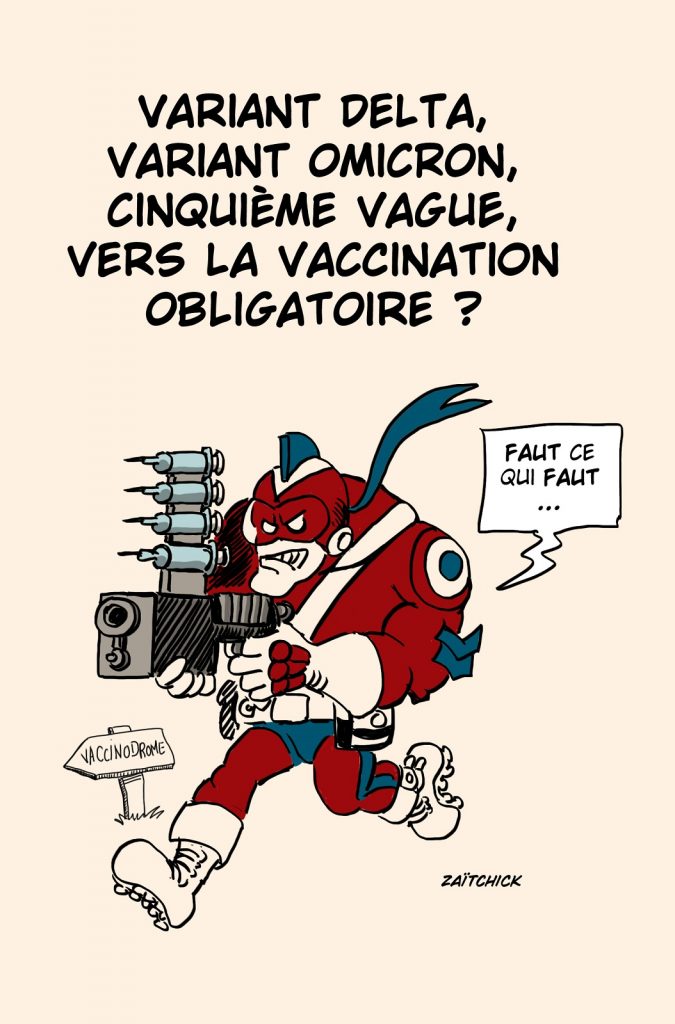 image drôle Le Brigadier cinquième vague Omicron image drôle vaccination obligatoire