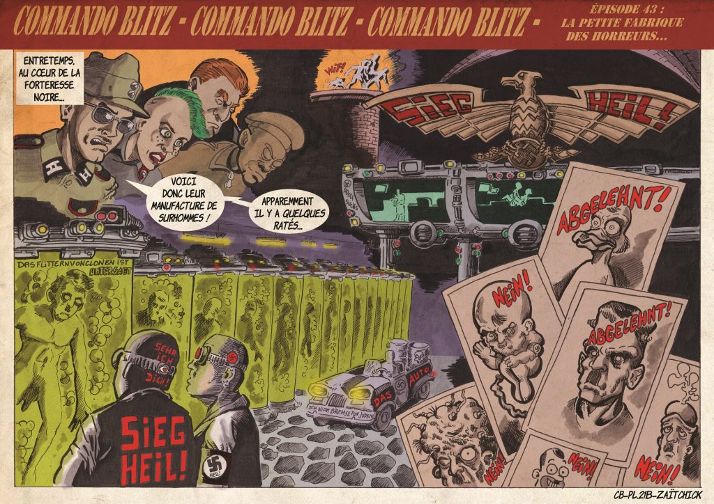 Commando Blitz BD bande dessinée nazi guerre mondiale robots science-fiction parodie