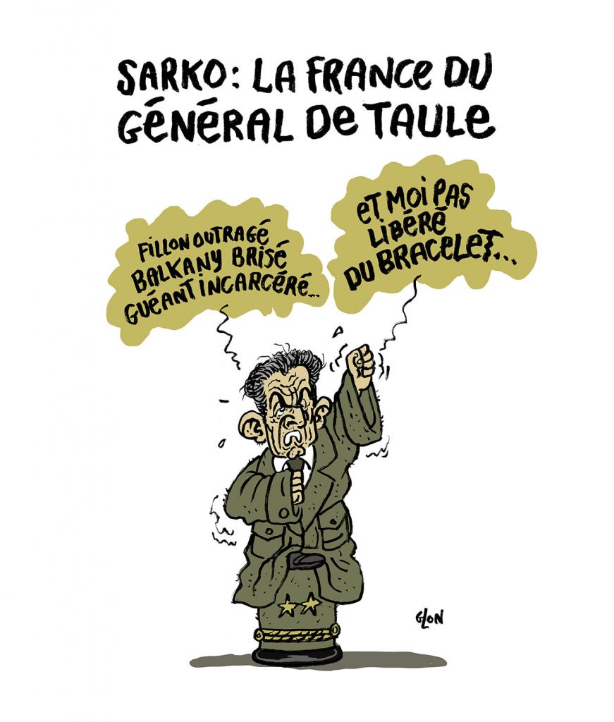dessin presse humour Nicolas Sarkozy image drôle incarcération Claude Guéant