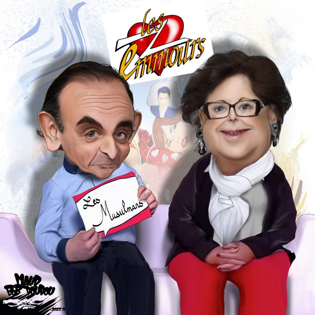 dessin presse humour Éric Zemmour Christine Boutin image drôle Vichy présidentielle 2022