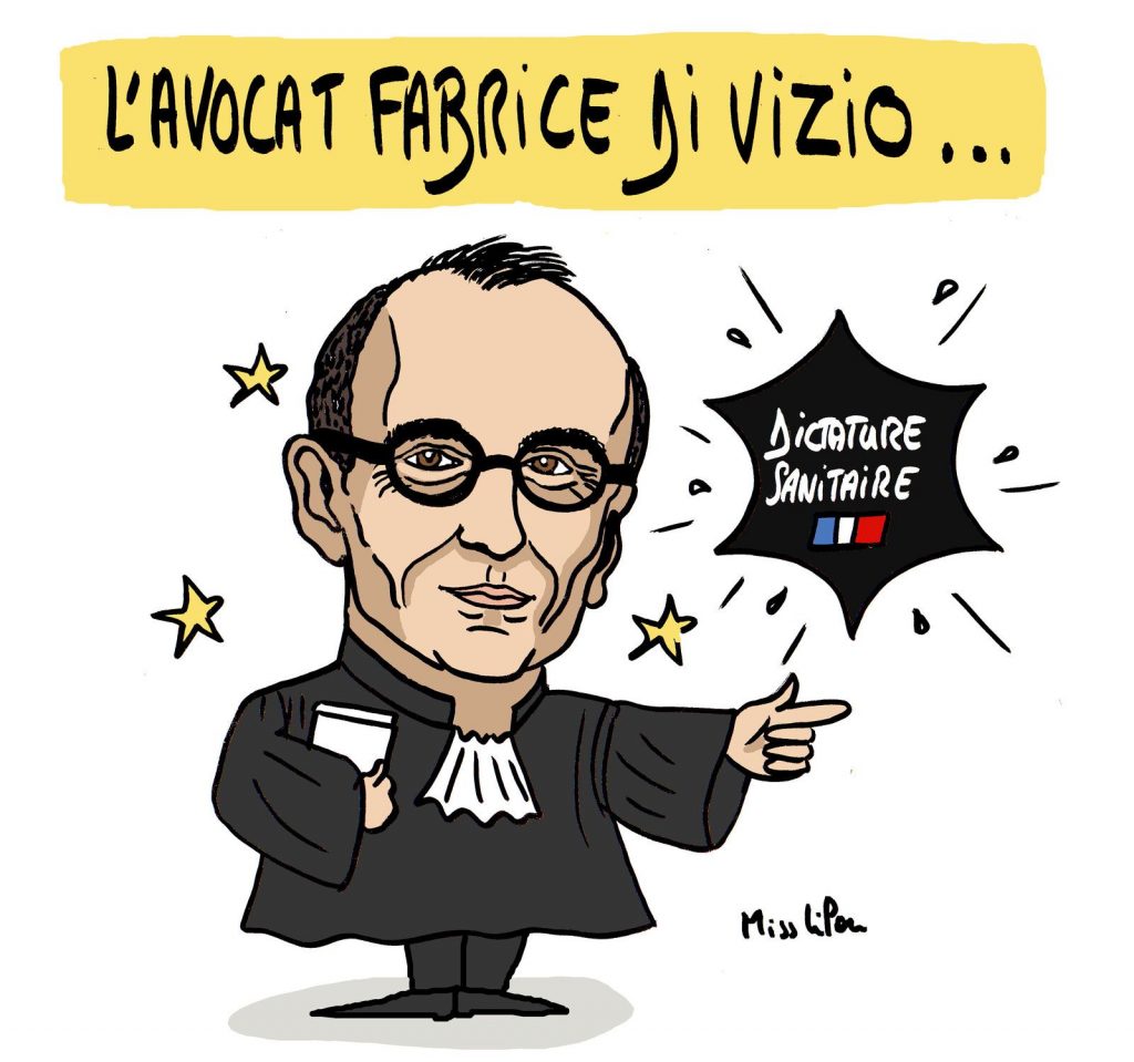 dessin presse humour Fabrice Di Vizio image drôle avocat coronavirus