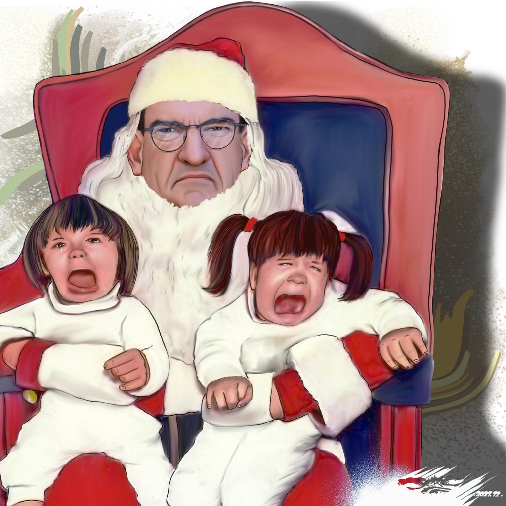dessin presse humour Jean Castex image drôle Père Noël bordel vaccination enfants