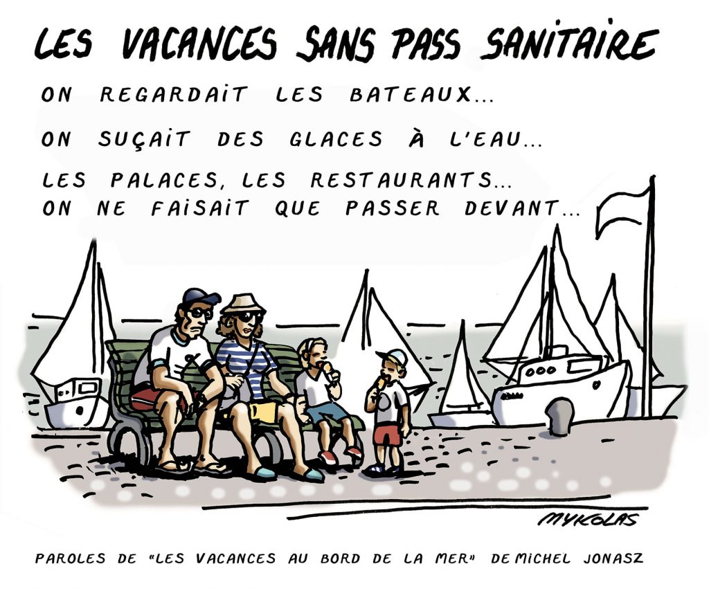 dessin presse humour coronavirus covid-19 image drôle vacances pass sanitaire