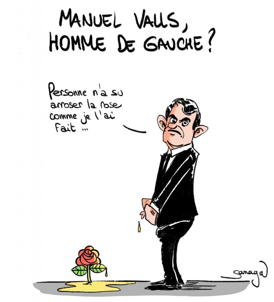 dessin presse humour Manuel Valls image drôle homme gauche