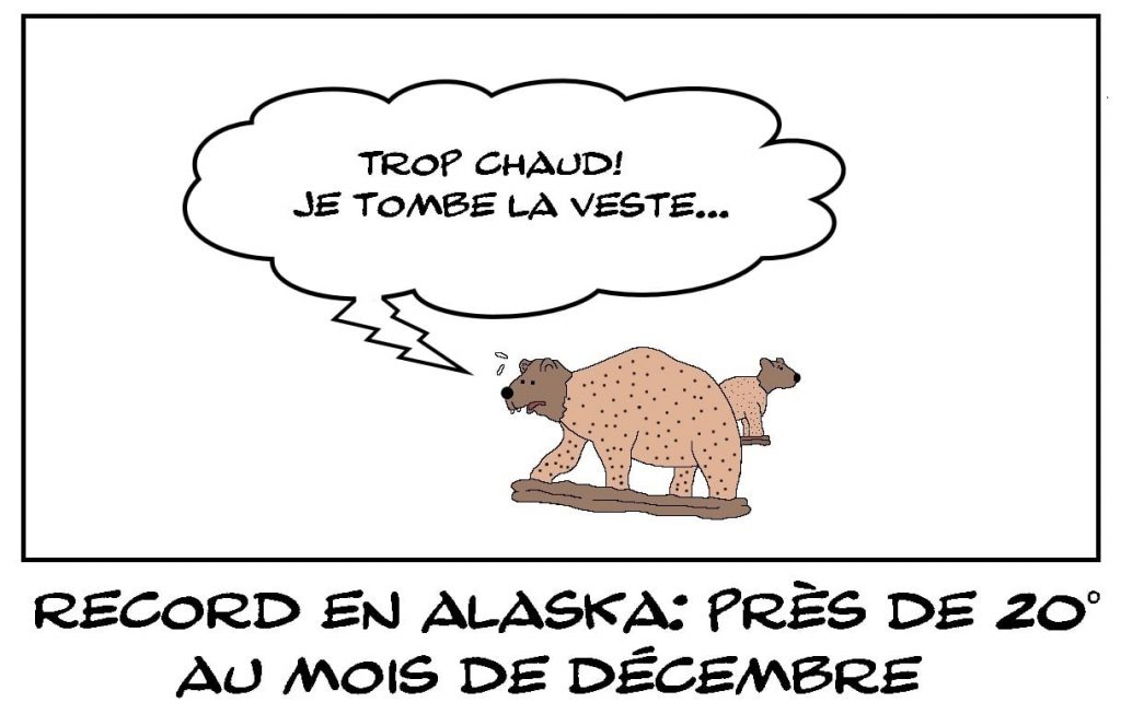 dessins humour Alaska hiver image drôle record température