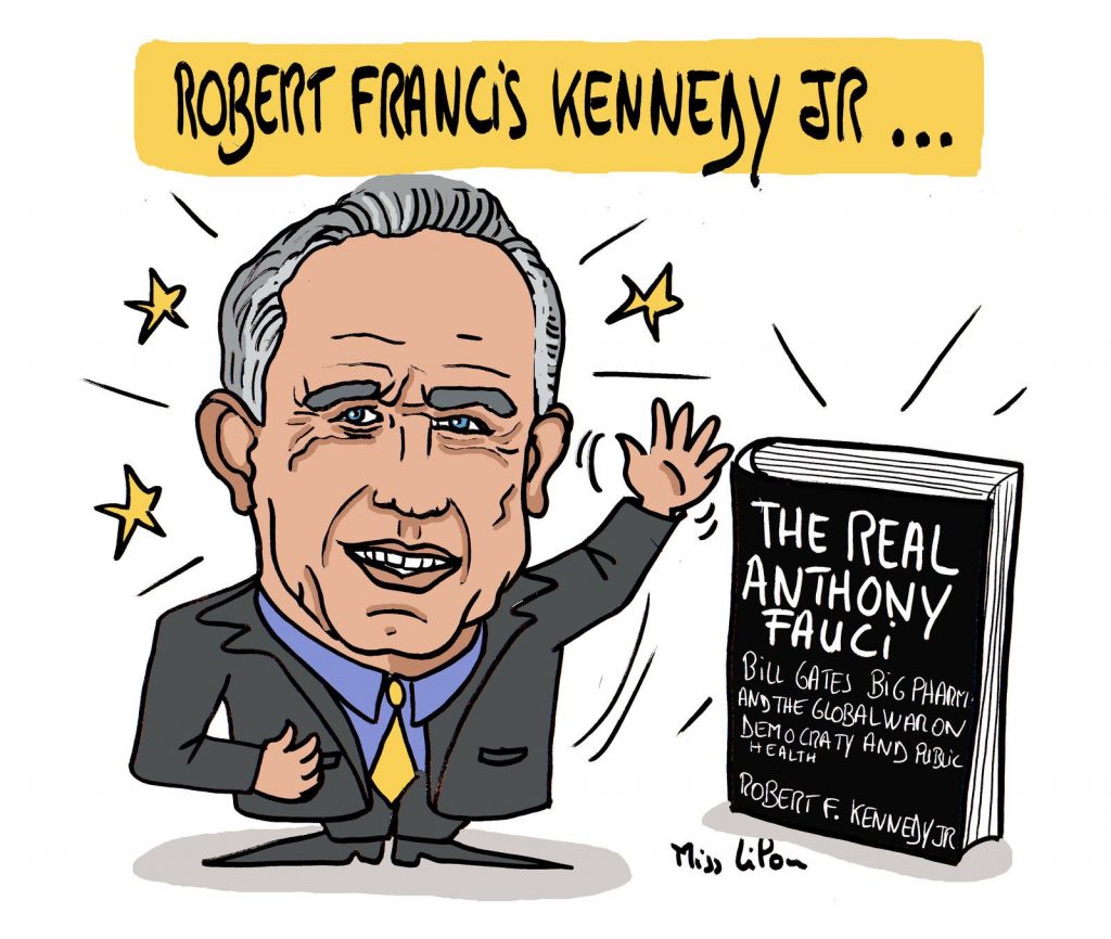 dessin presse humour Robert Francis Kennedy Jr. image drôle coronavirus complotisme