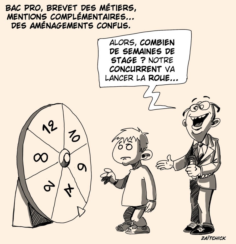 dessin presse humour Bac professionnel image drôle brevet métiers