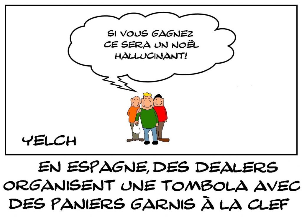 dessins humour Noël Espagne image drôle dealers tombola