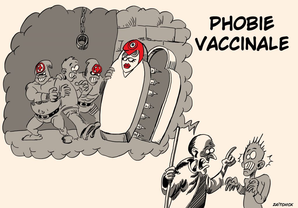 dessin presse humour coronavirus vaccination image drôle antivax complotisme