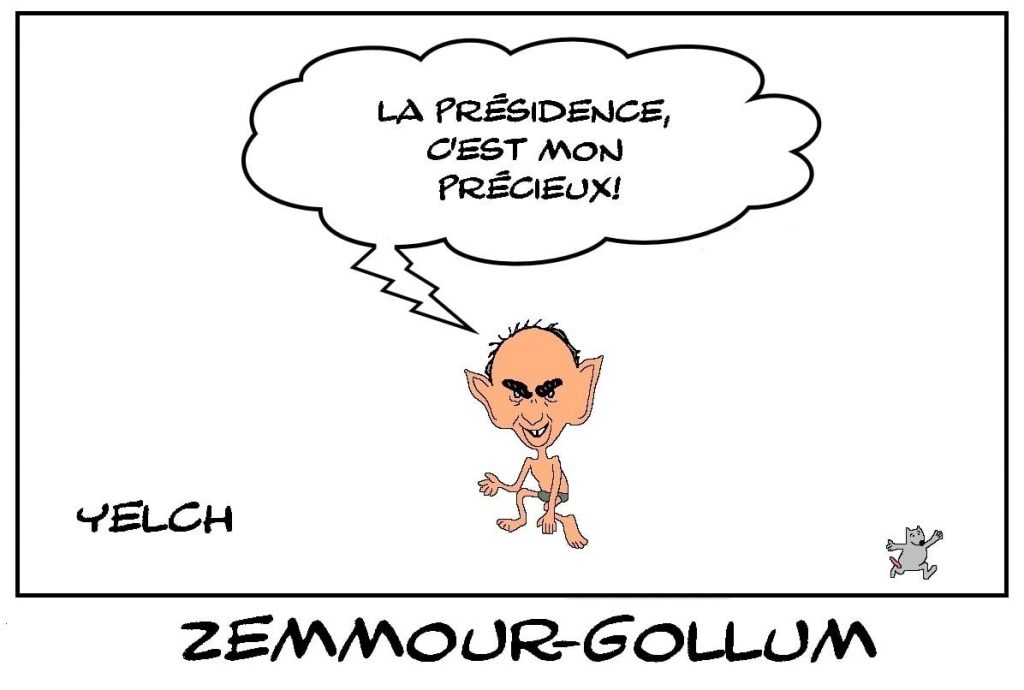 dessins humour Éric Zemmour image drôle présidence précieux Gollum