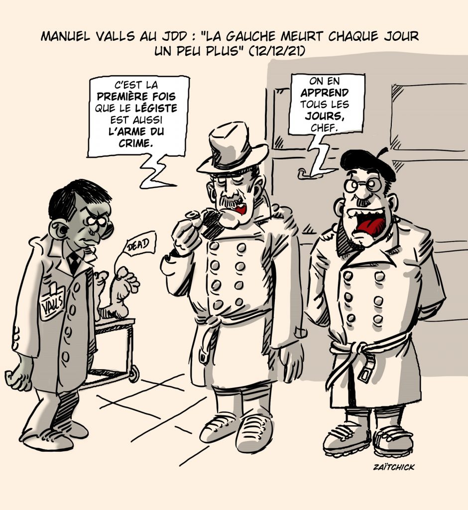 dessin presse humour présidentielle 2022Manuel Valls image drôle mort parti socialiste