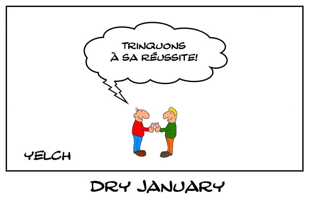 dessins humour dry january image drôle défi de janvier