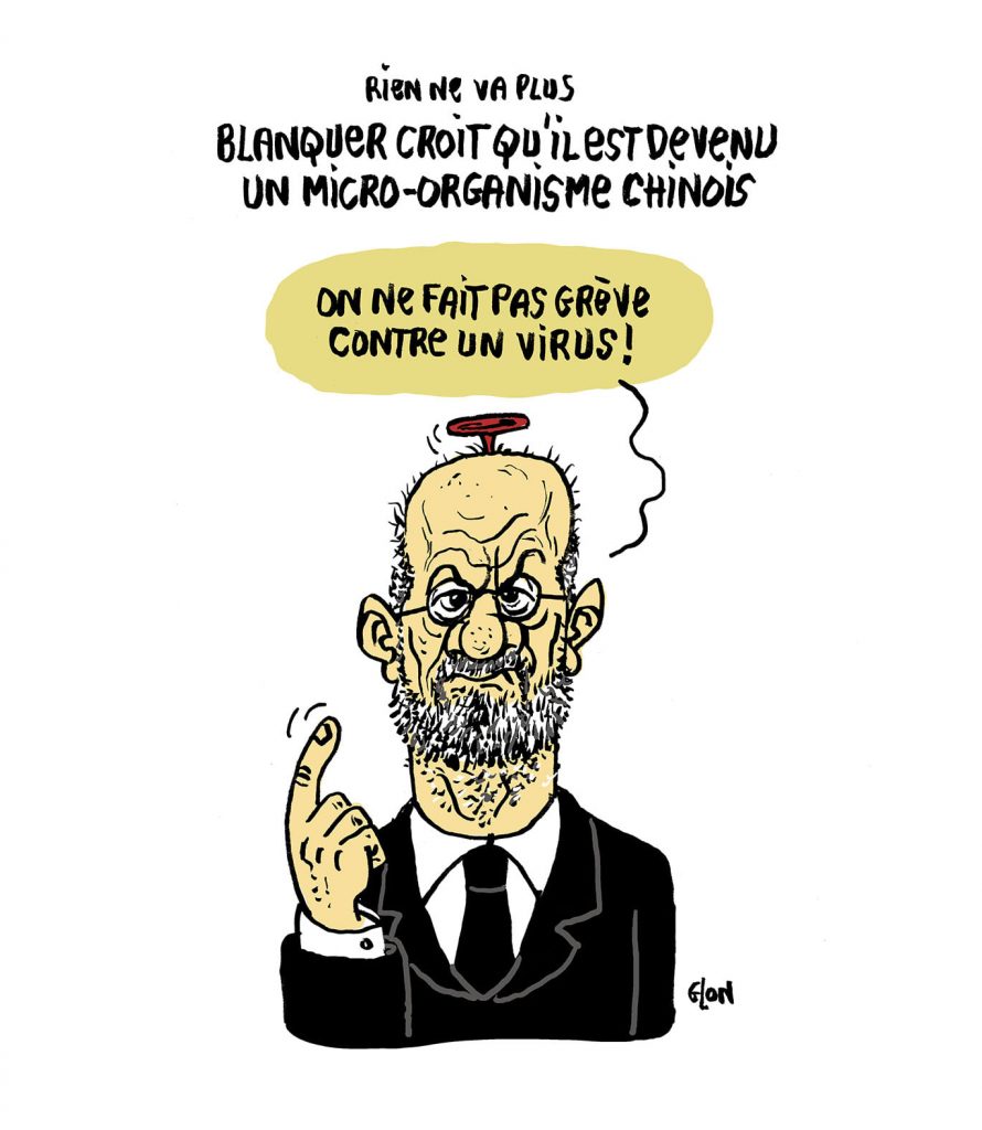 dessin presse humour coronavirus covid-19 grève image drôle Jean-Michel Blanquer Éducation Nationale