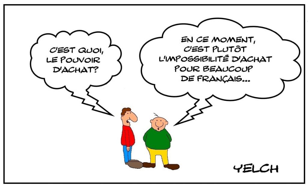dessins humour France Français image drôle pouvoir d’achat impossibilité