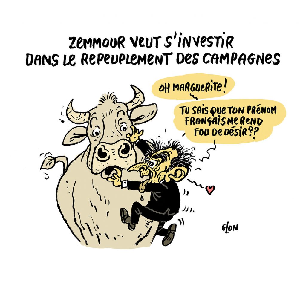 dessin presse humour présidentielle 2022 Éric Zemmour image drôle repeuplement campagne