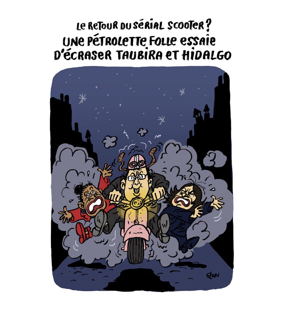 dessin presse humour présidentielle 2022 François Hollande image drôle Christiane Taubira Anne Hidalgo