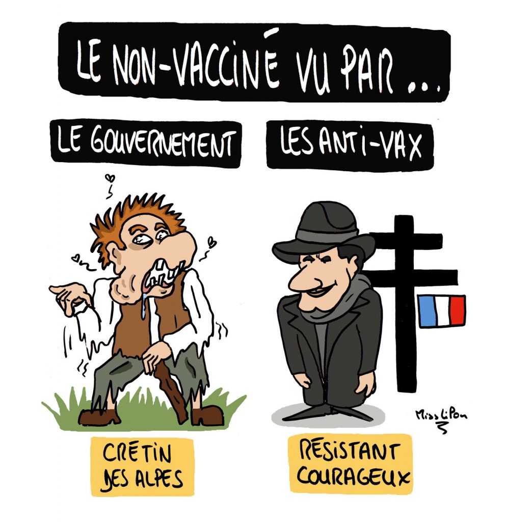 dessin presse humour coronavirus covid-19 image drôle non-vaccinés