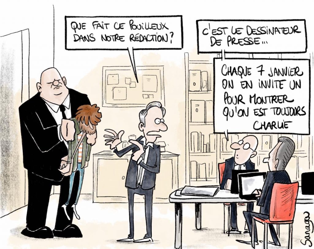 dessin presse humour Nouvel An dessinateur image drôle journaux je suis Charlie