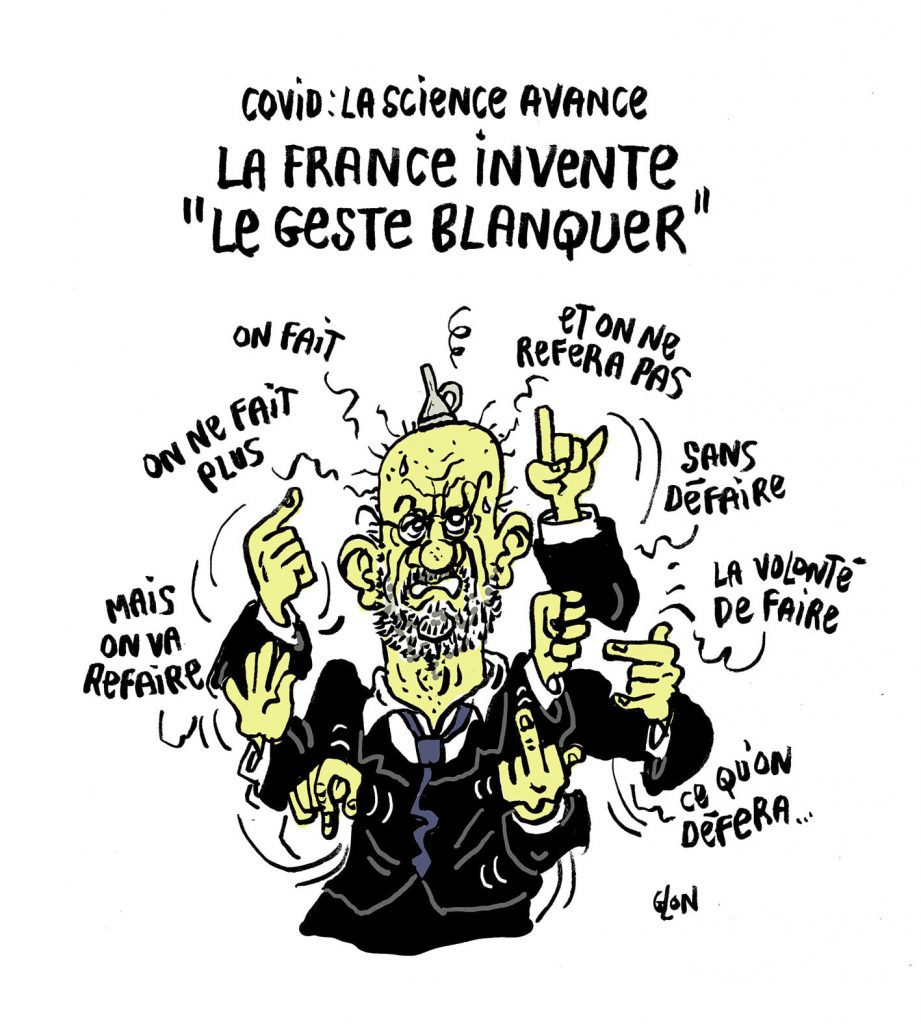 dessin presse humour coronavirus covid-19 protocole image drôle Jean-Michel Blanquer Éducation Nationale