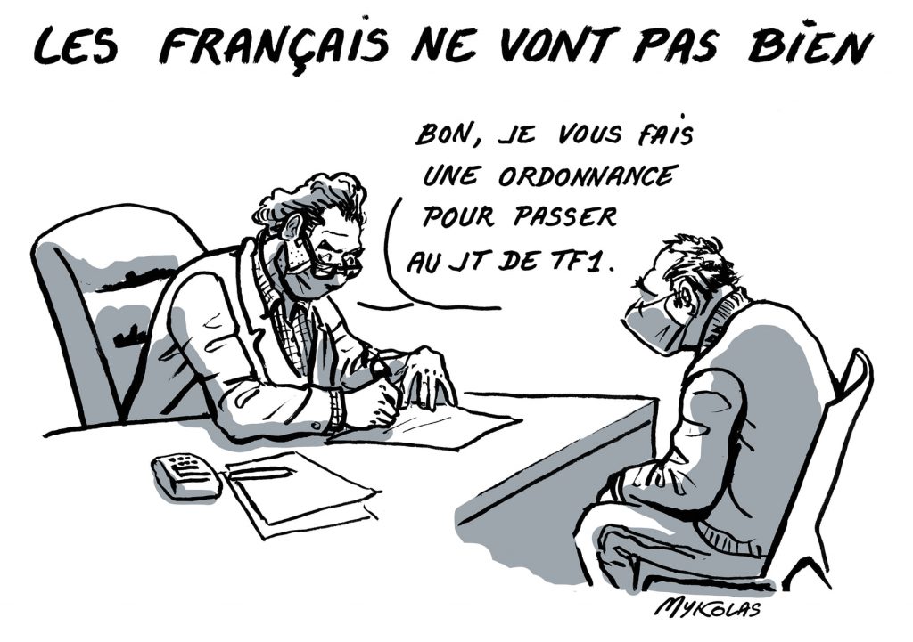 dessin presse humour coronavirus épidémie image drôle santé mentale français