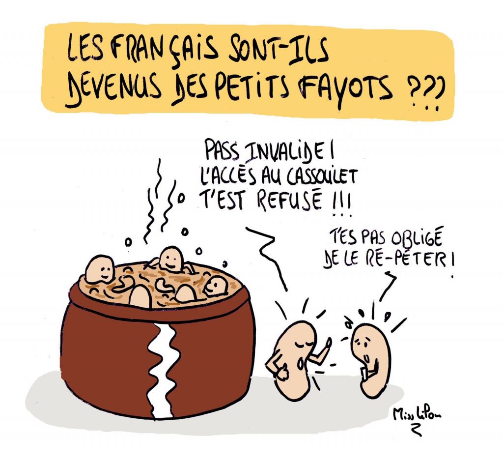 dessin presse humour français coronavirus image drôle pass vaccinal