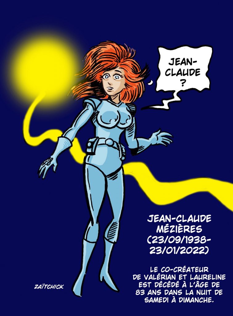dessin presse humour mort Jean-Claude Mézières image drôle Valérian Laureline