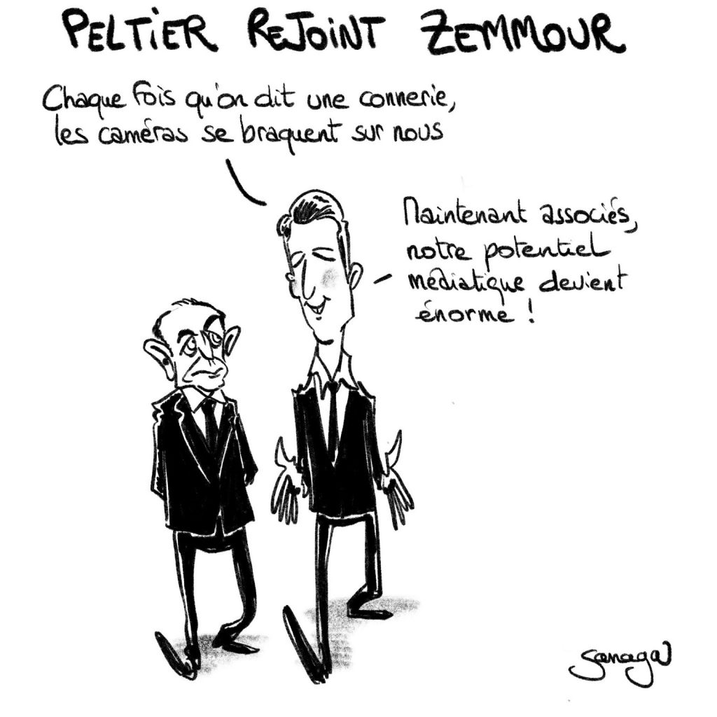 dessin presse humour présidentielle 2022 image drôle Éric Zemmour Guillaume Peltier