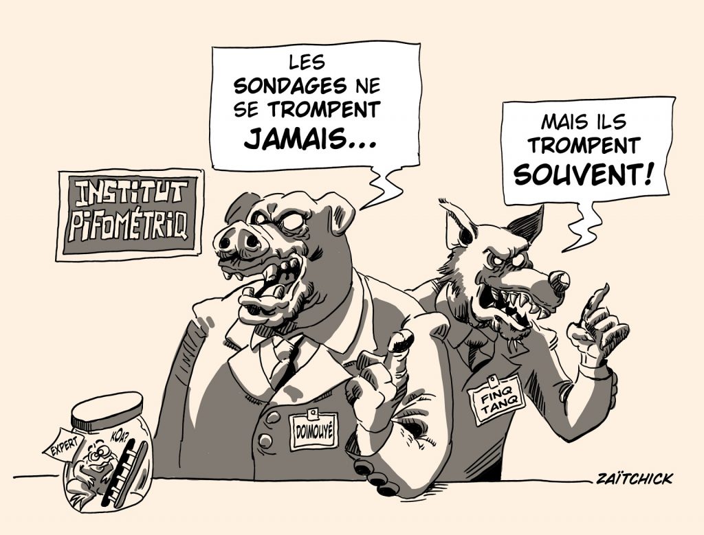 dessin presse humour présidentielle 2022 image drôle confiance sondage